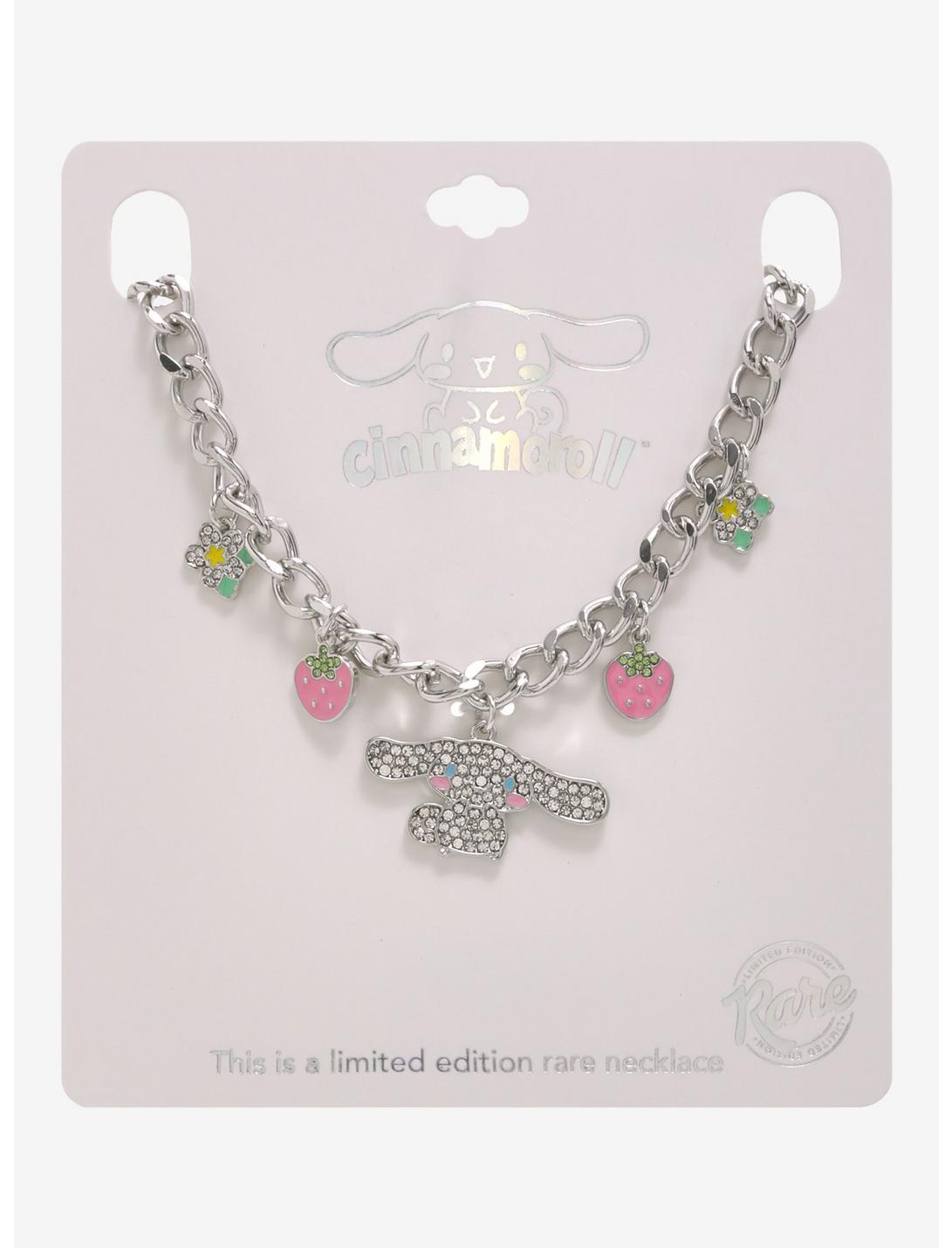 Cinnamoroll Strawberry Bling Chain Necklace, , hi-res
