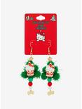 Hello Kitty Christmas Tree Drop Earrings, , hi-res