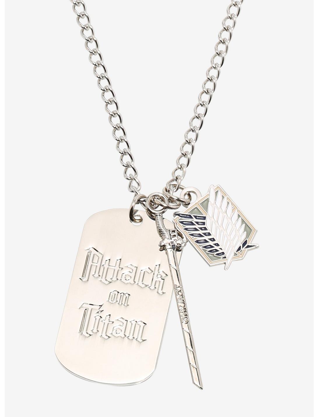 Attack On Titan Scouts Pendant Dog Tag Charm Necklace, , hi-res