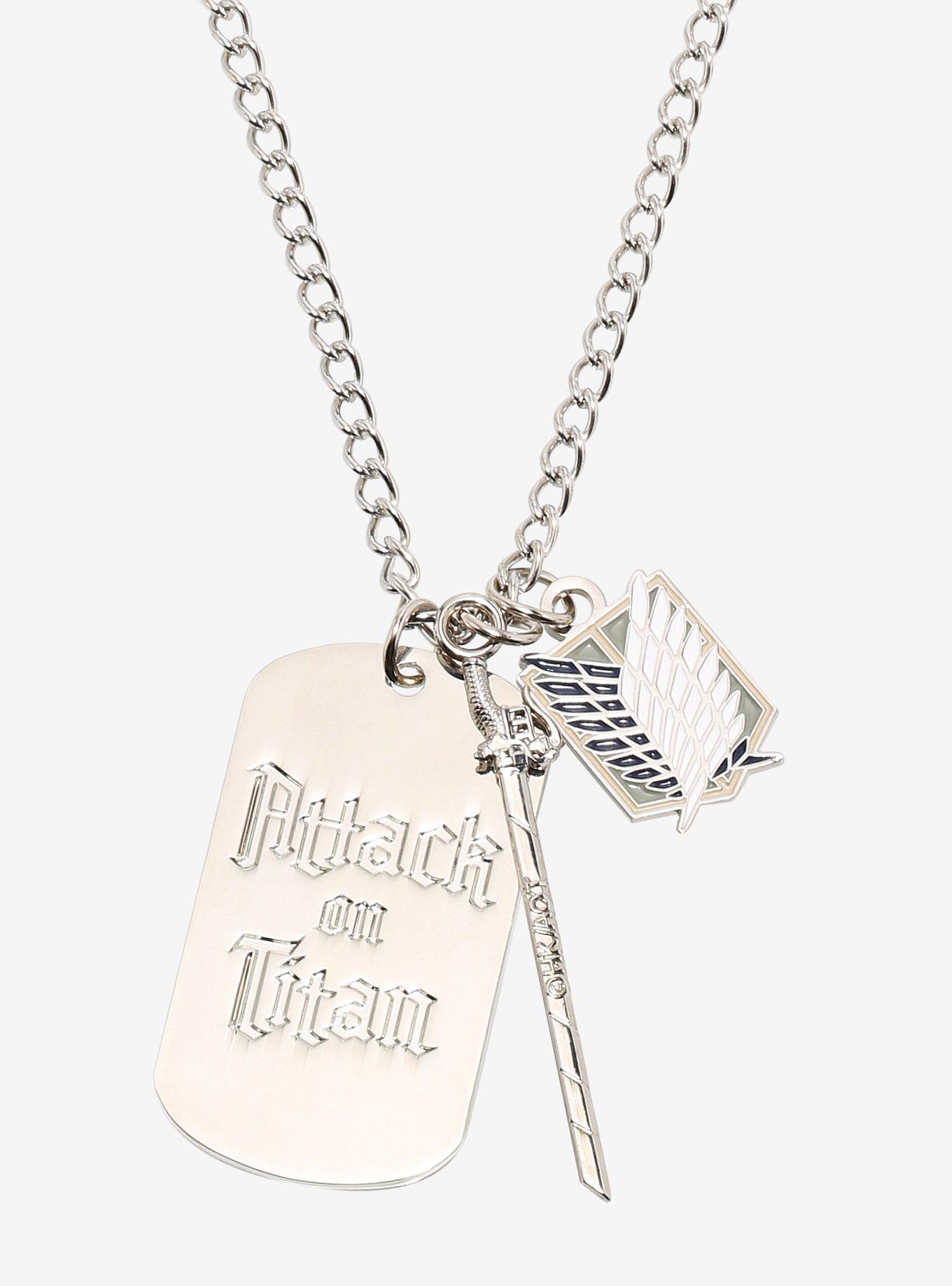 Attack On Titan Scouts Pendant Dog Tag Charm Necklace, , hi-res