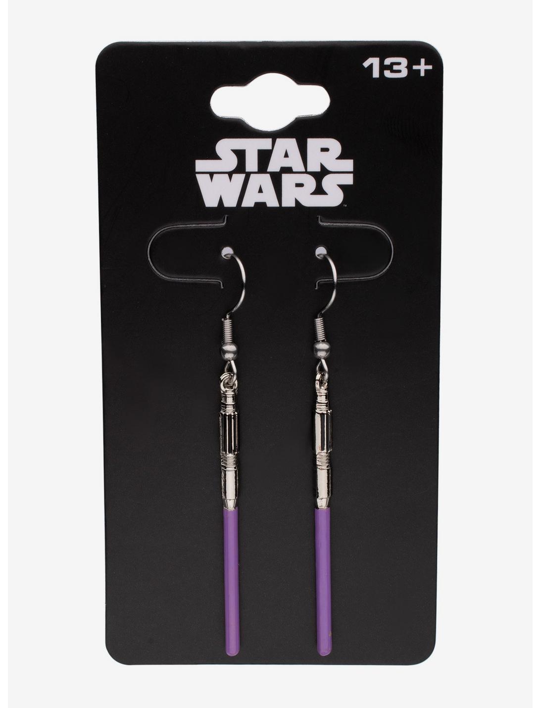 Star Wars Mace Windu Lightsaber Drop Earrings, , hi-res