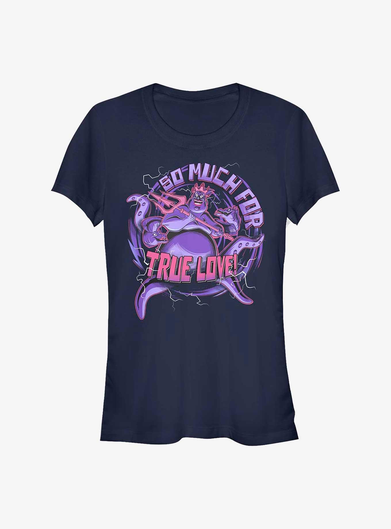 Disney The Little Mermaid Urusla So Much For True Love Girls T-Shirt, NAVY, hi-res