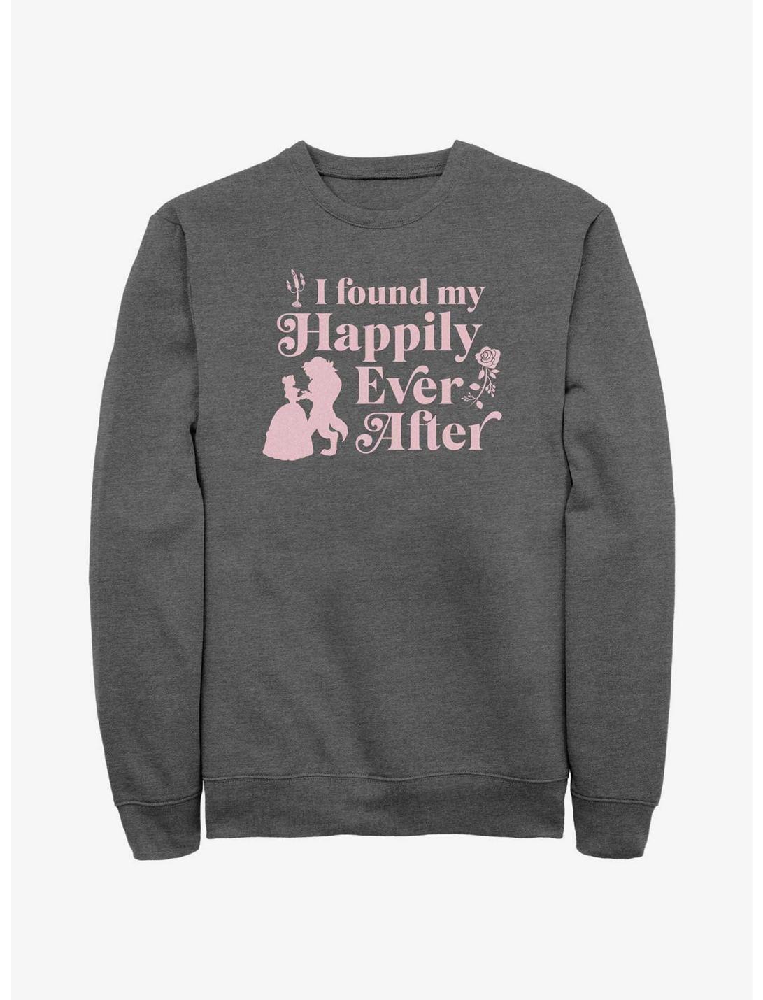 Disney Beauty and the Beast Found My Happily Ever After Sweatshirt, CHAR HTR, hi-res