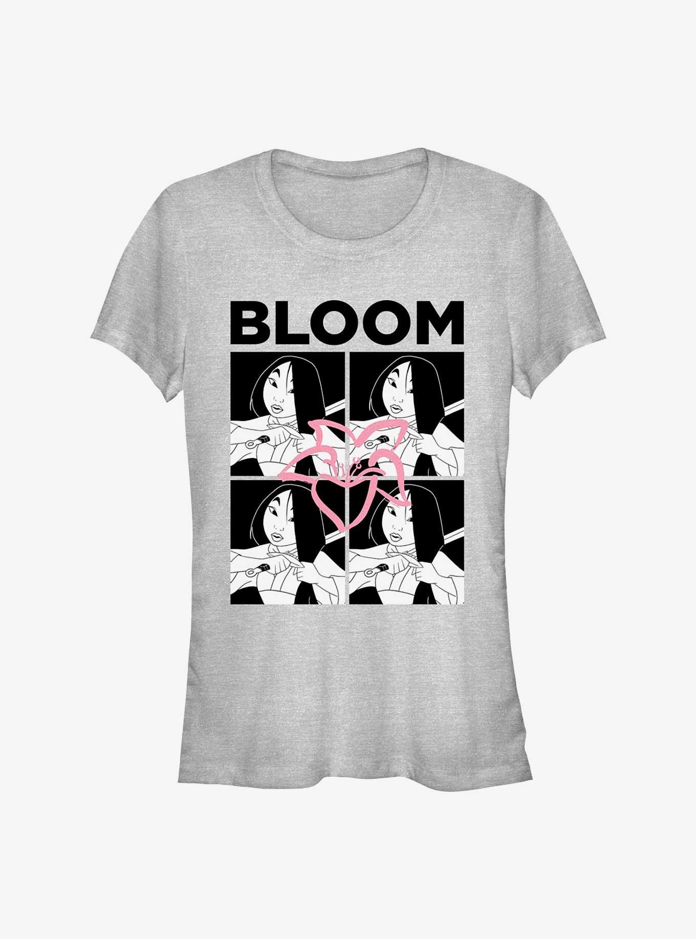 Disney Mulan Bloom Grid Girls T-Shirt, ATH HTR, hi-res