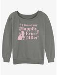 Disney Beauty and the Beast Found My Happily Ever After Girls Slouchy Sweatshirt, GRAY HTR, hi-res