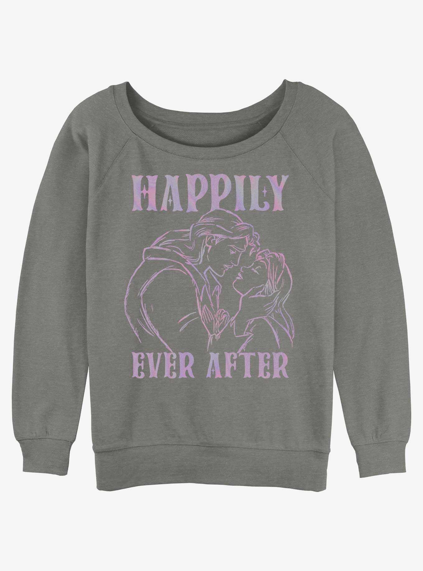 Disney Beauty and the Beast Happily Ever After Belle and Adam Girls Slouchy Sweatshirt, , hi-res