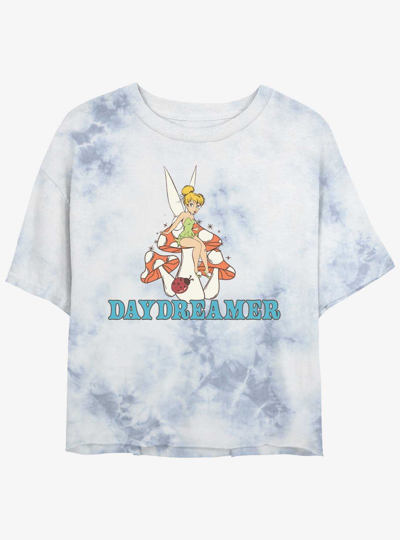 Disney Tinker Bell Day Dreamer Girls Tie-Dye Crop T-Shirt, , hi-res