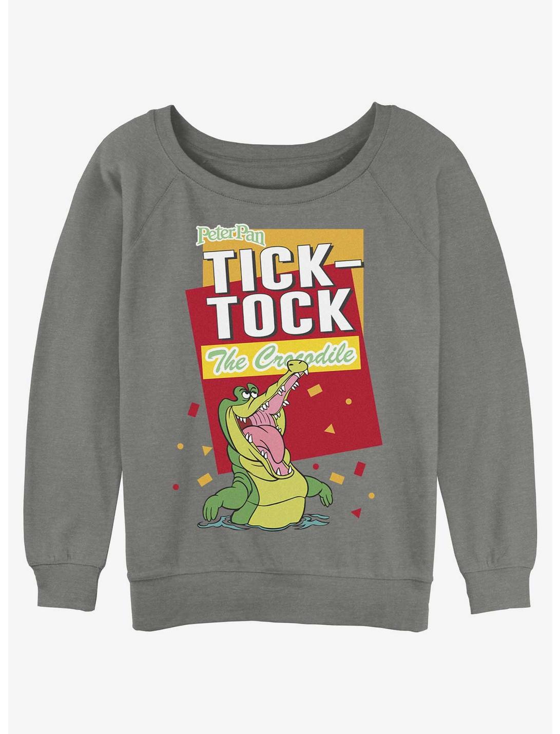 Disney Tinker Bell Tick Tock The Crocodile Girls Slouchy Sweatshirt, GRAY HTR, hi-res