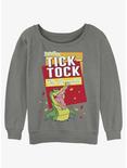 Disney Tinker Bell Tick Tock The Crocodile Girls Slouchy Sweatshirt, GRAY HTR, hi-res
