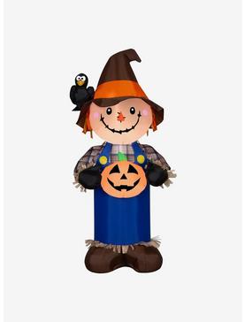Scarecrow with Jack-O'-Lantern Airblown, , hi-res
