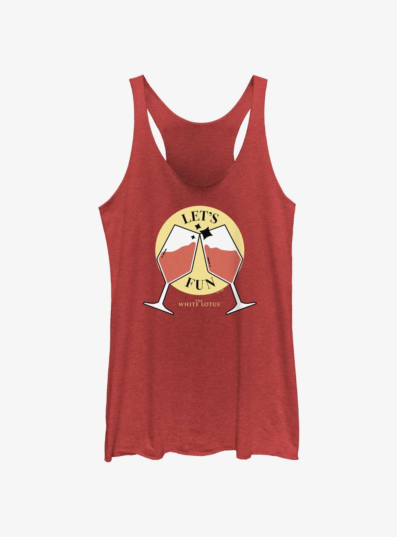 White Lotus Let's Fun Toast Womens Tank Top, RED HTR, hi-res