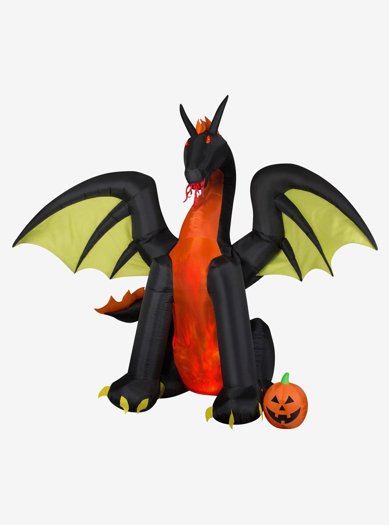 Animated Fire & Ice Dragon Airblown, , hi-res