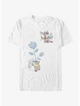 Disney Cinderella Jaq and Gus Mice Flowers T-Shirt, WHITE, hi-res