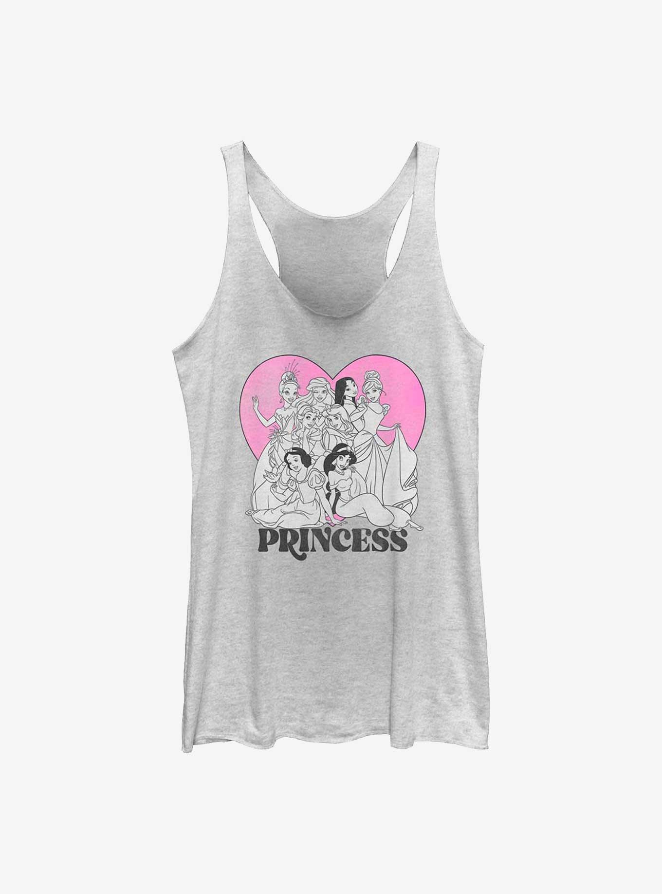 Disney Princesses Princess Heart Girls Tank, WHITE HTR, hi-res