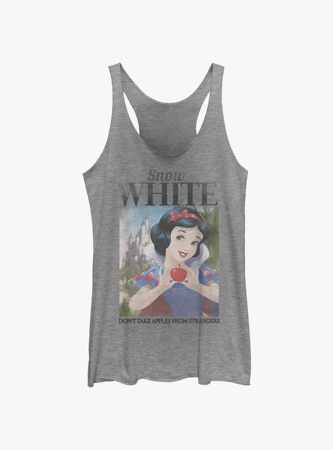 Disney Snow White and the Seven Dwarfs Don't Take Apples From Strangers Girls Tank, GRAY HTR, hi-res