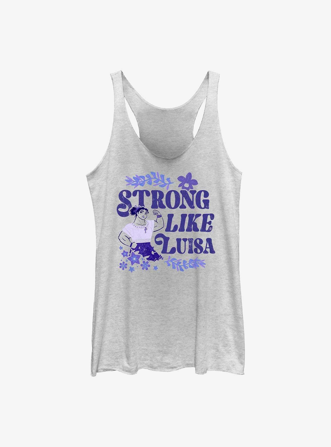 Disney Pixar Encanto Strong Like Luisa Girls Tank, WHITE HTR, hi-res