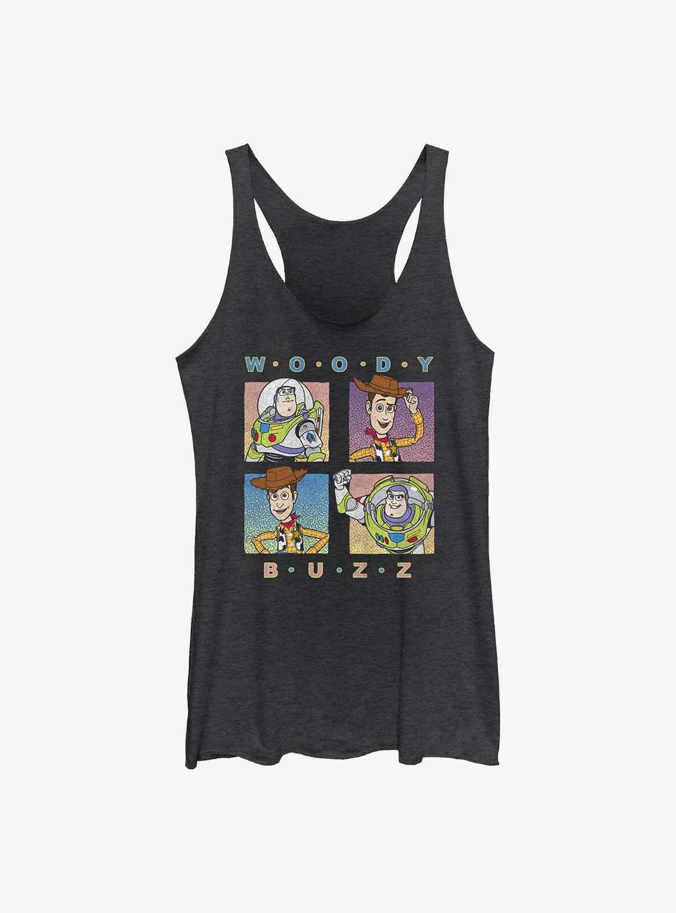 Disney Pixar Toy Story Buzz and Woody Girls Tank, BLK HTR, hi-res