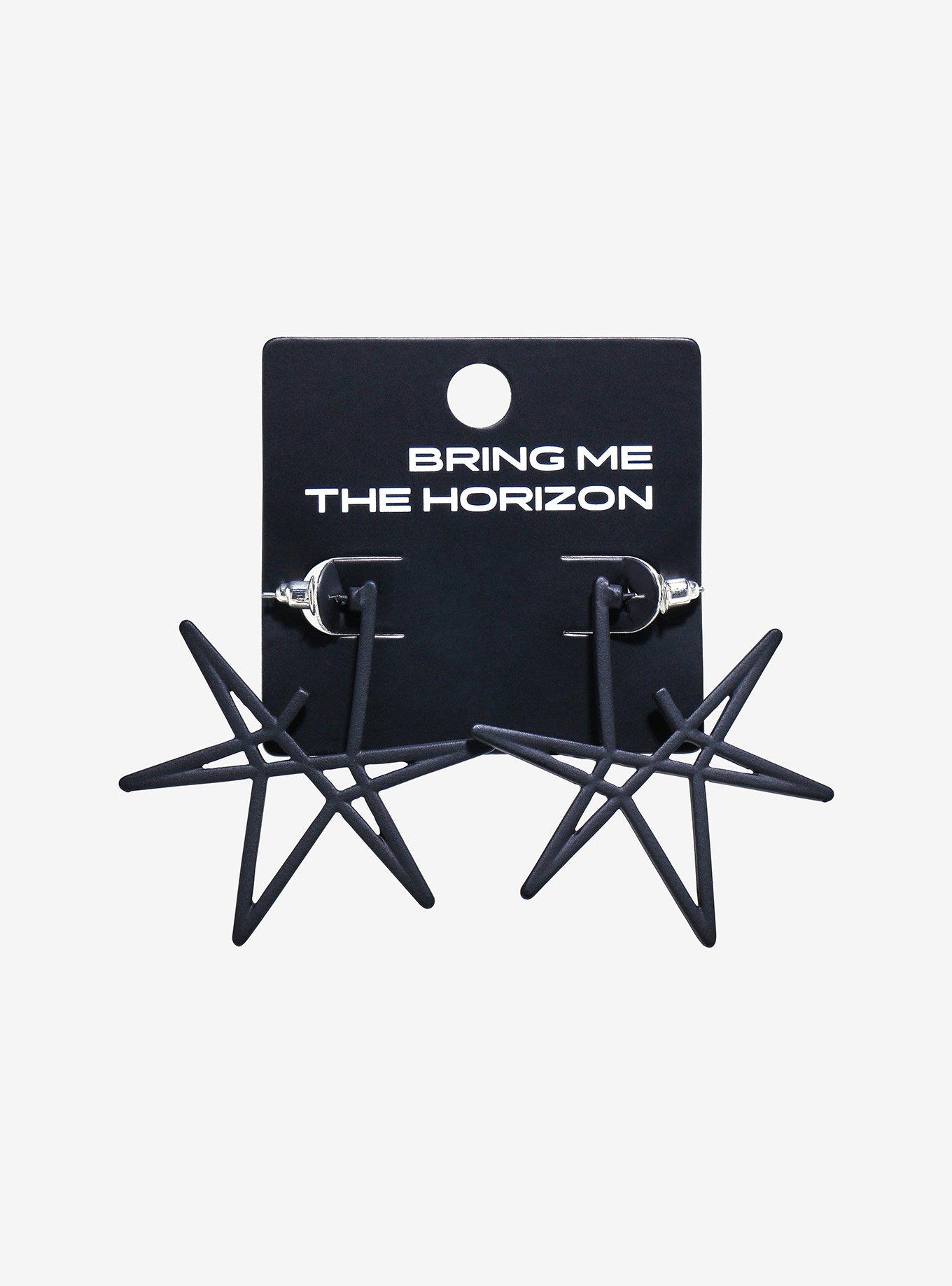 Bring Me The Horizon Hexagram Drop Earrings, , hi-res