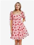 Disney Minnie Mouse Sweetheart Pink Puff-Sleeved Dress, MULTI, hi-res