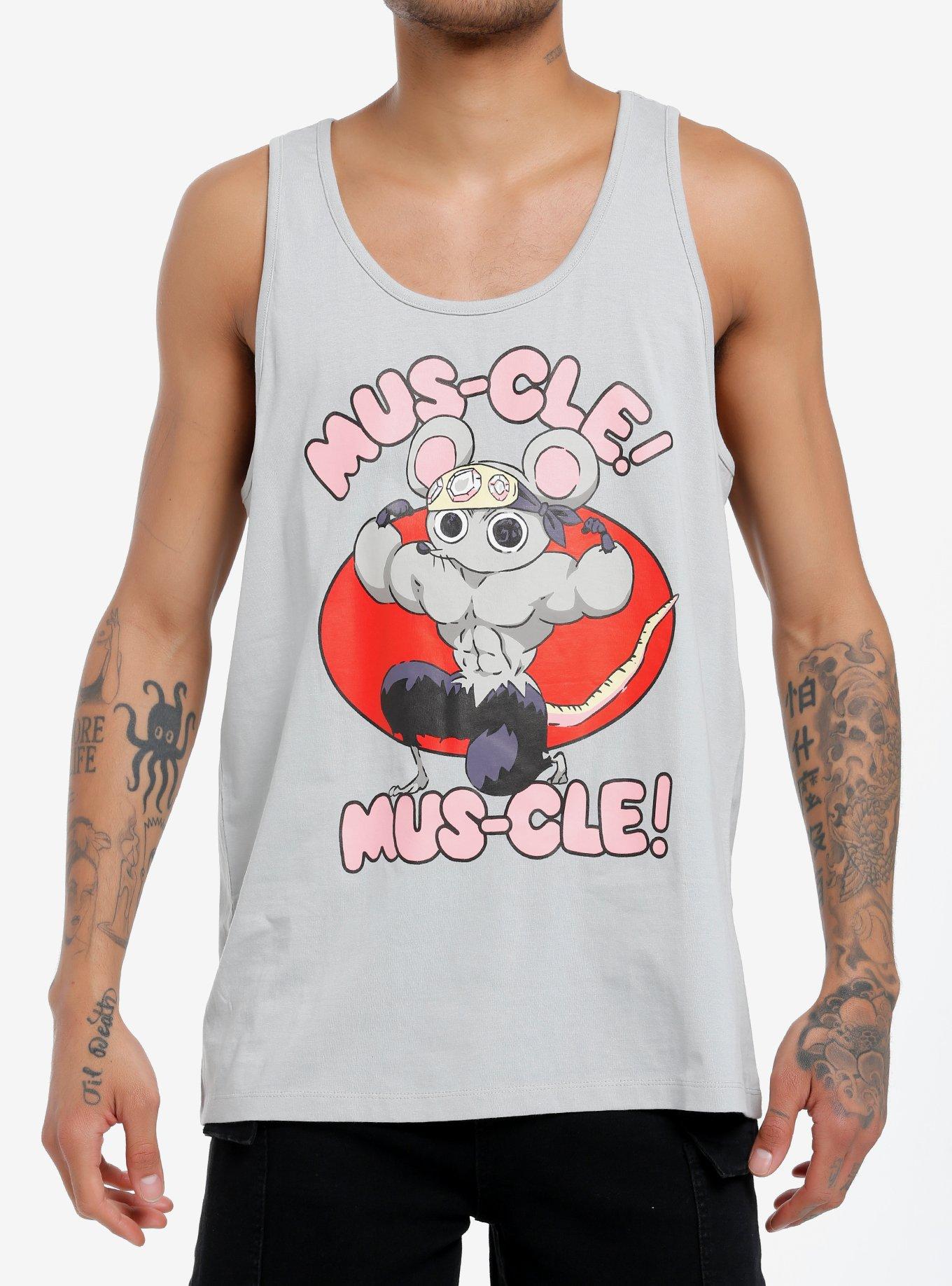 Demon Slayer: Kimetsu No Yaiba Muscular Mice Tank Top, GREY, hi-res