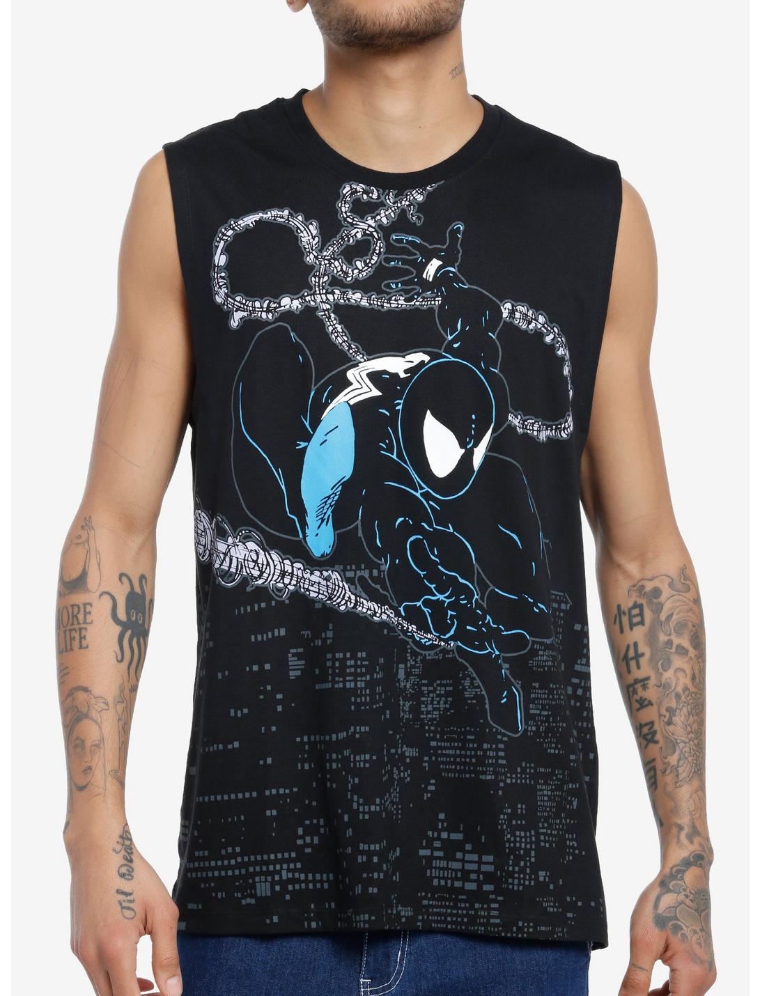 Spider-Man Symbiote Muscle Tank Top, BLACK, hi-res