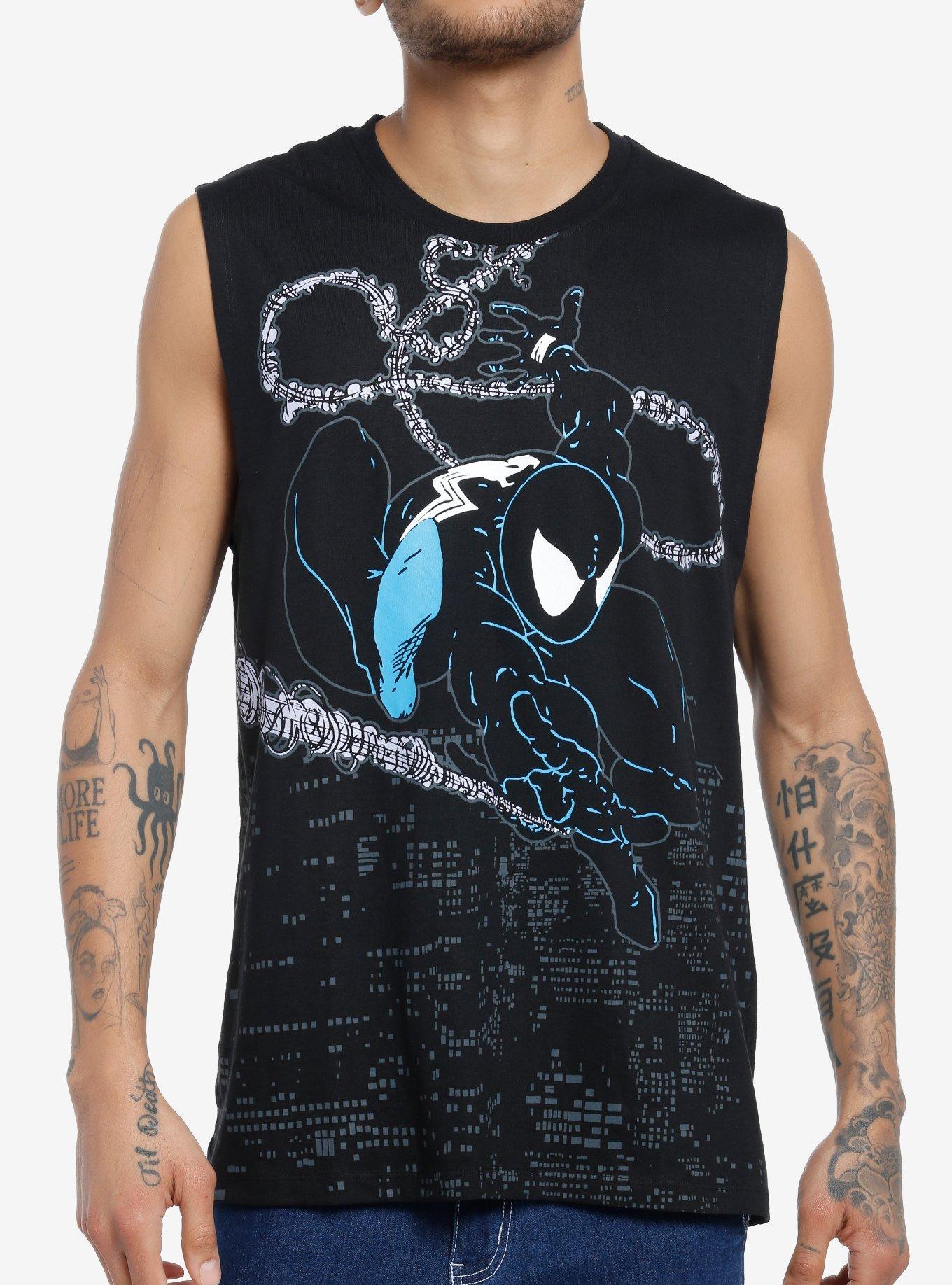 Spider-Man Symbiote Muscle Tank Top, BLACK, hi-res