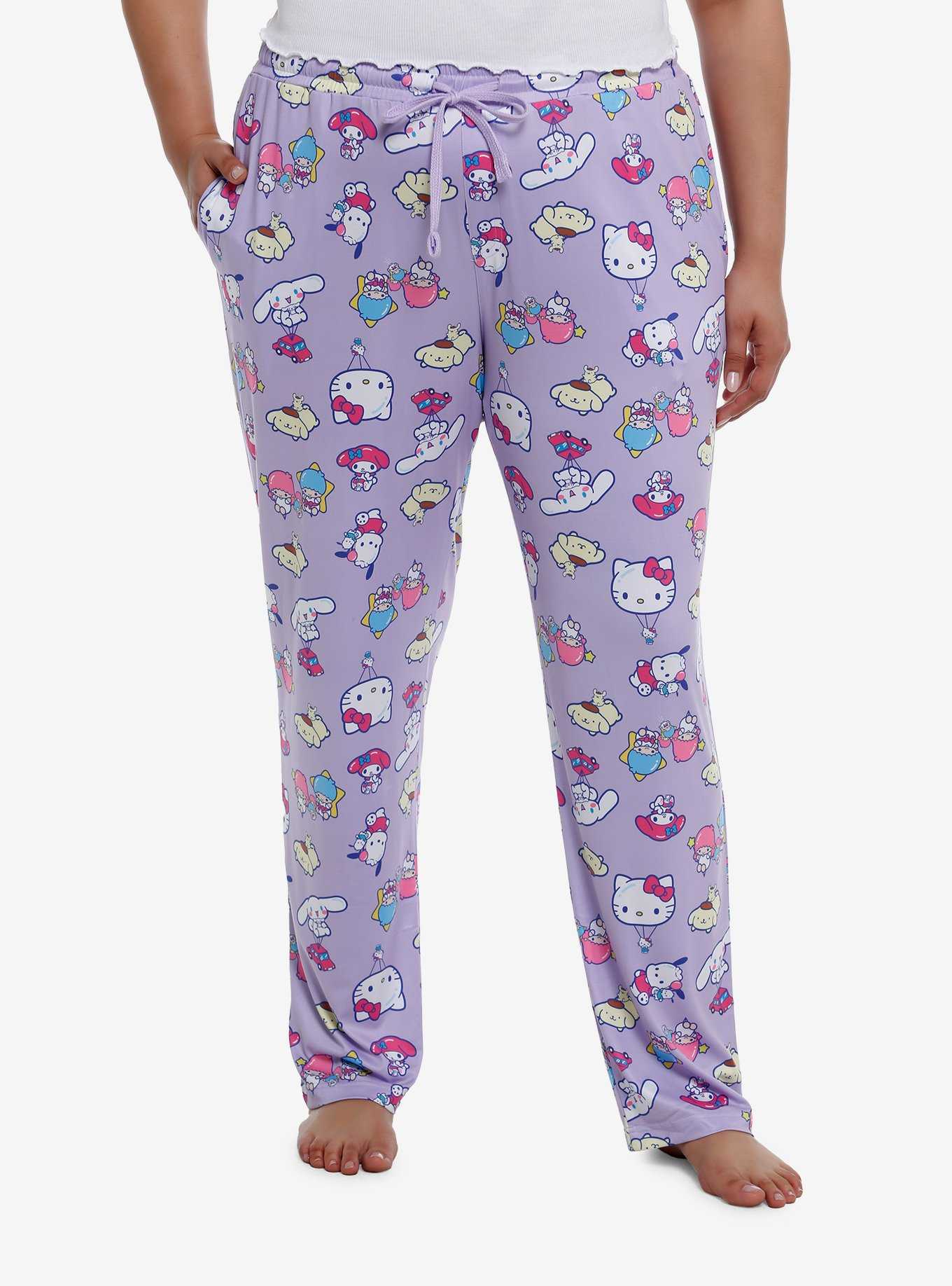 Hello Kitty And Friends Balloons Girls Pajama Pants Plus Size, , hi-res