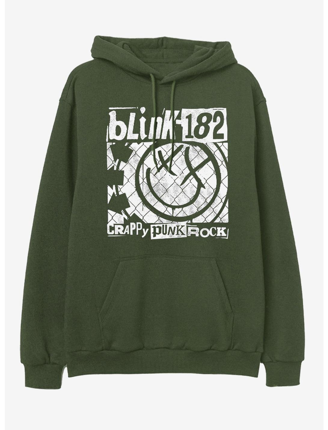 Blink-182 Smile Logo Tour Hoodie, OLIVE, hi-res