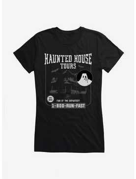 Halloween Haunted House Tours Flyer Girls T-Shirt, , hi-res