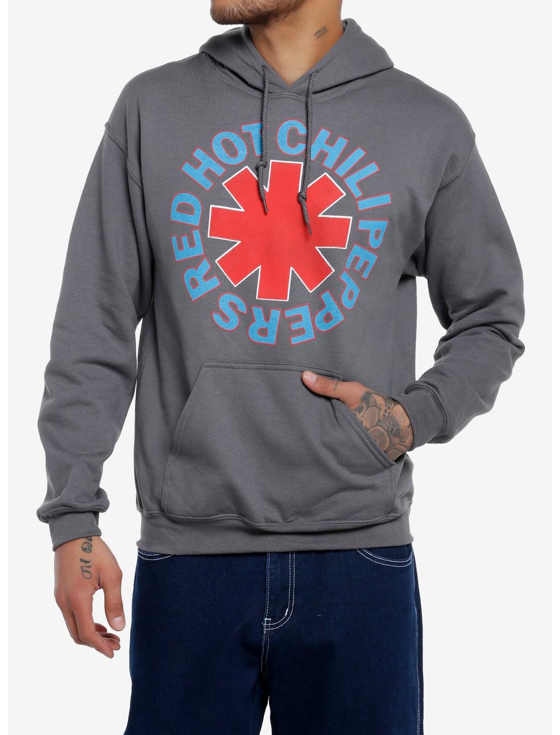 Red Hot Chili Peppers Logo Grey Hoodie, BLACK, hi-res