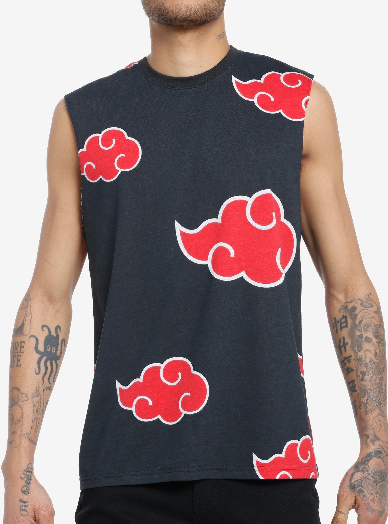 Naruto Shippuden Akatsuki Muscle Tank Top, BLACK, hi-res