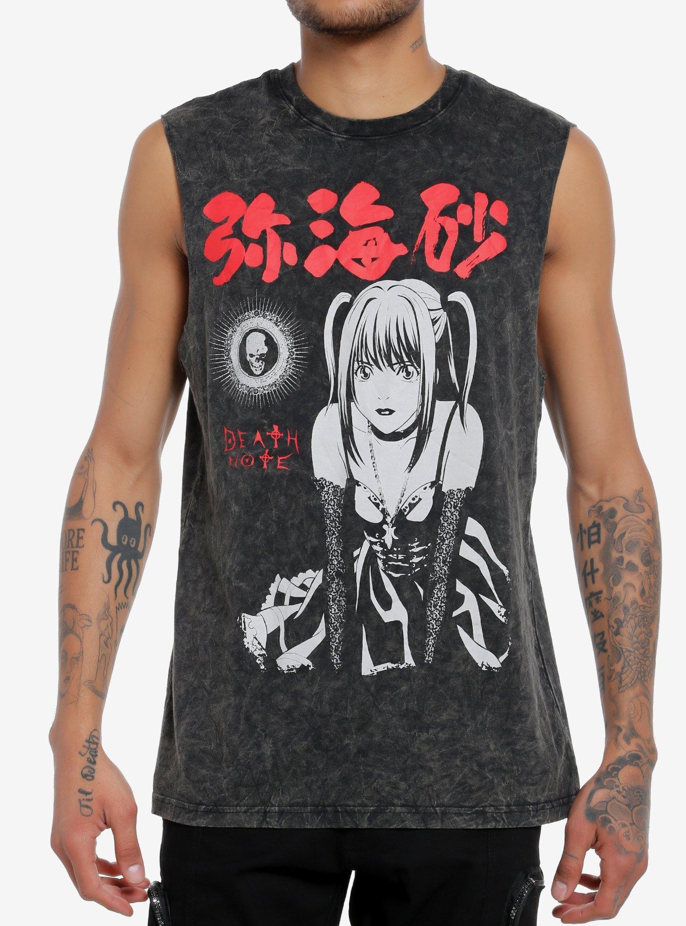 Death Note Misa Dark Wash Muscle Tank Top, BLACK, hi-res