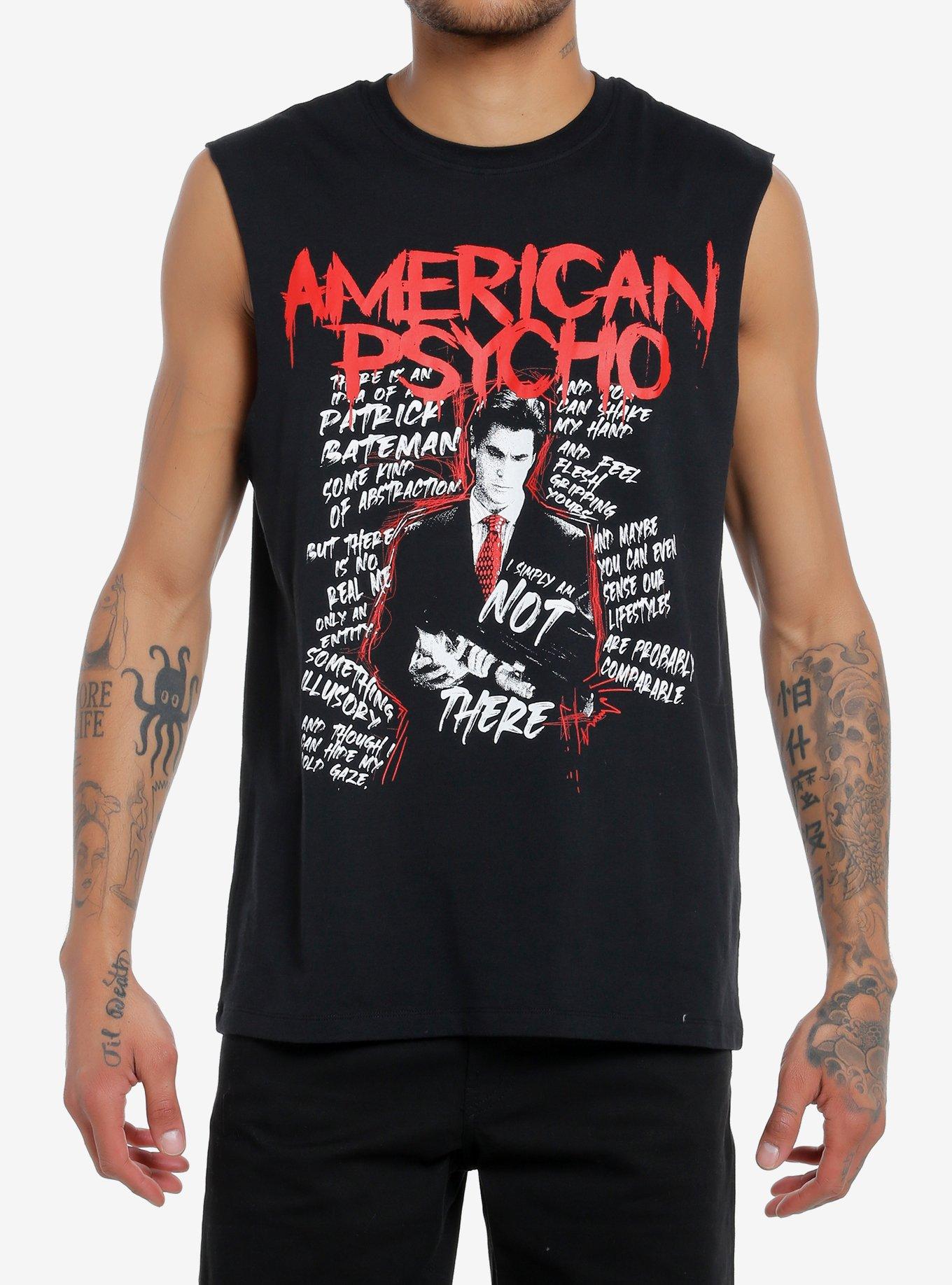 Hot Topic American Psycho Patrick Bateman Verbiage Muscle Tank Top