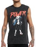 Chainsaw Man Power Dark Wash Muscle Tank Top, BLACK, hi-res