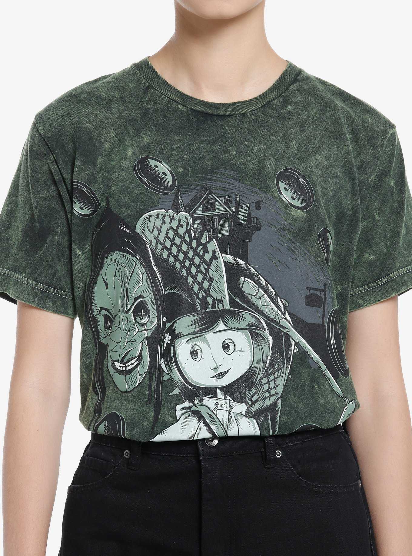 Coraline The Beldam Green Wash Boyfriend Fit Girls T-Shirt, , hi-res