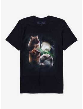 Hamster & Moon Collage Boyfriend Fit Girls T-Shirt By Random Galaxy, , hi-res