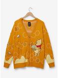 Disney Winnie the Pooh Honeycomb Pooh Bear Plus Size Cardigan, GOLDEN ROD YELLOW, hi-res