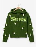 Shrek Logo Onion Knit Zip Hoodie, FOREST GREEN, hi-res