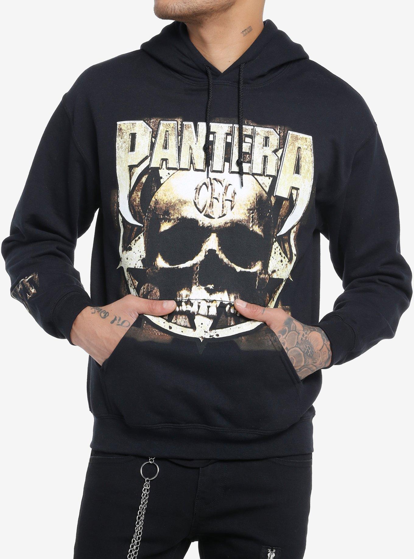 Pantera Cowboys From Hell Skull Hoodie, BLACK, hi-res