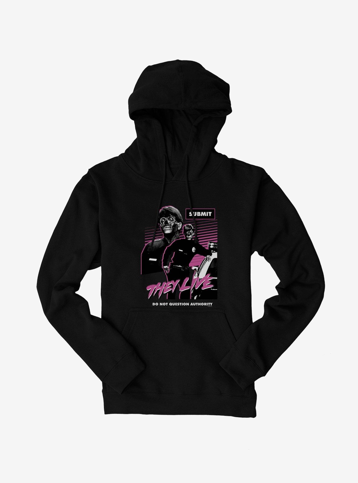 They Live Do Not Question Authority Hoodie, BLACK, hi-res