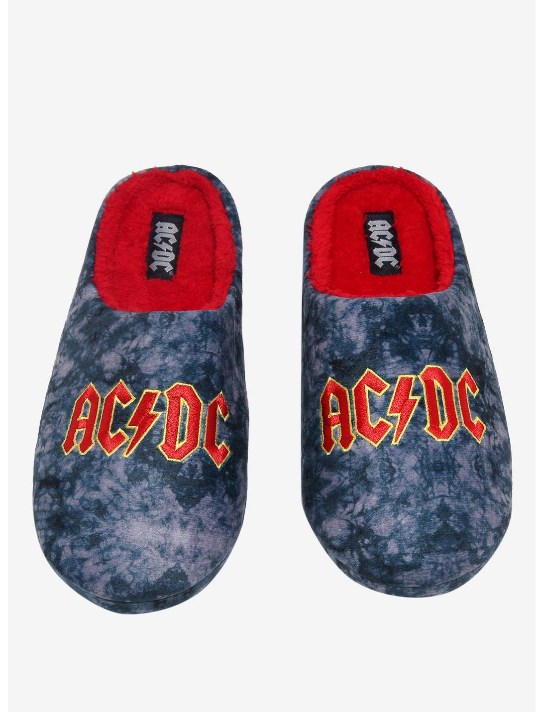 AC/DC Tie-Dye Plush Slippers, MULTI, hi-res