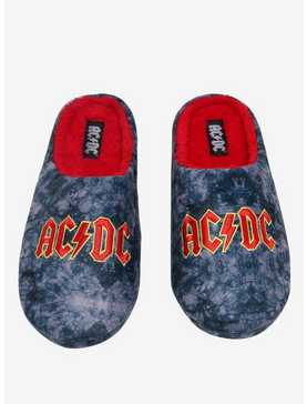AC/DC Tie-Dye Plush Slippers, , hi-res