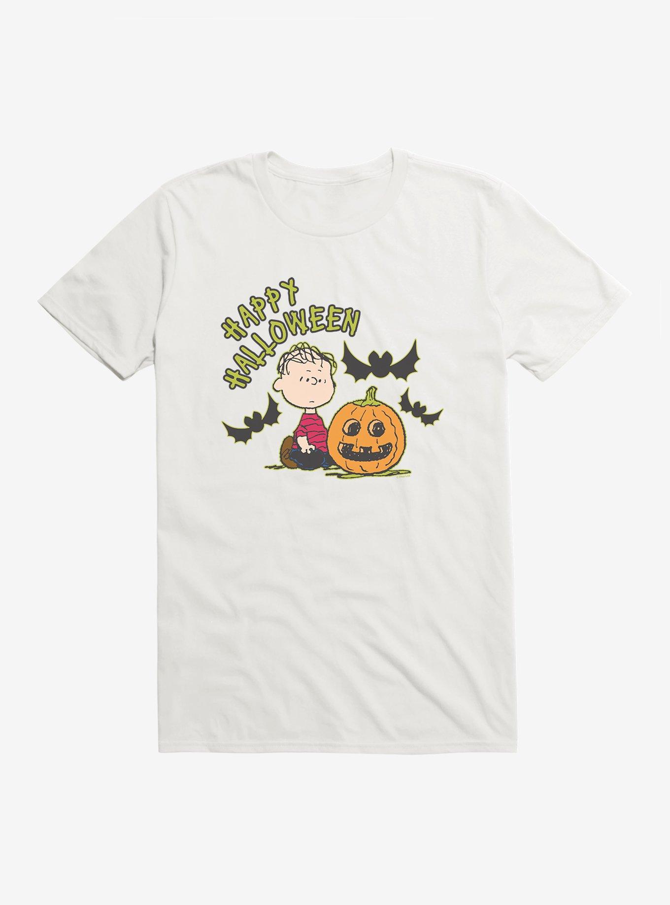 Peanuts Happy Halloween Linus T-Shirt, WHITE, hi-res