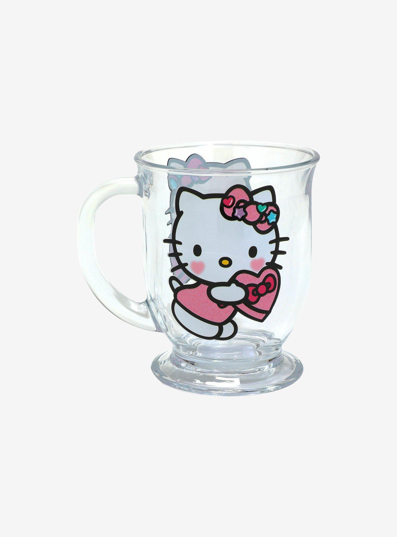 Hello Kitty Glitter Candy Heart Glass Mug, , hi-res