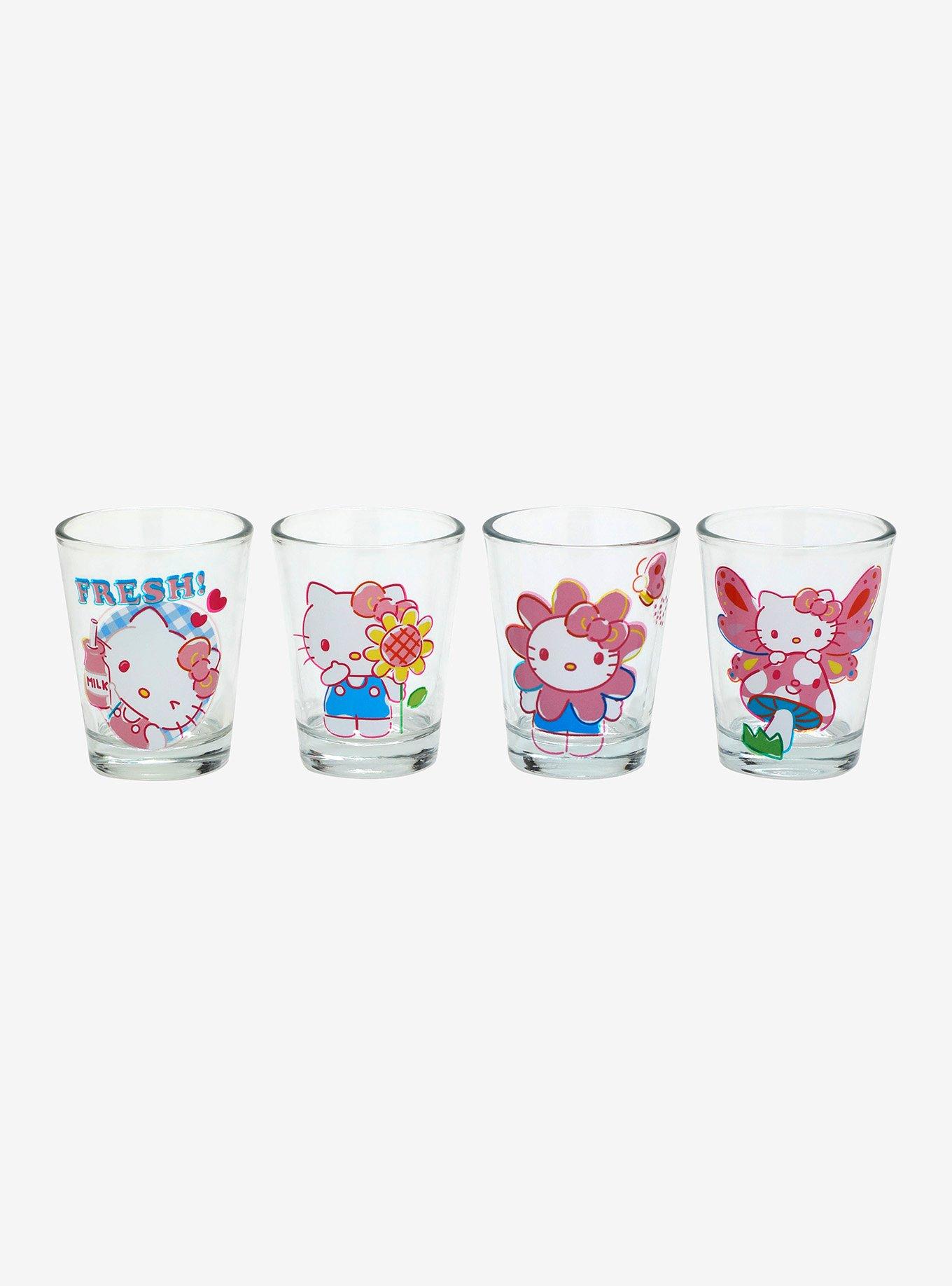 Sanrio Hello Kitty Faces 1.5-Ounce Mini Shot Glasses | Set of 4