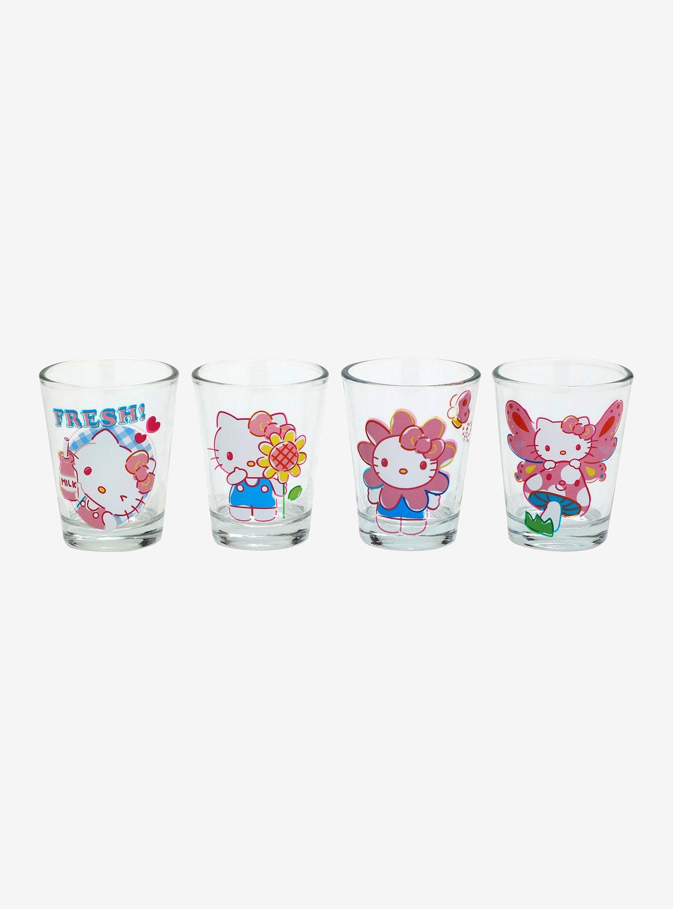 Hello Kitty Flowers Mini Glass Set, , hi-res