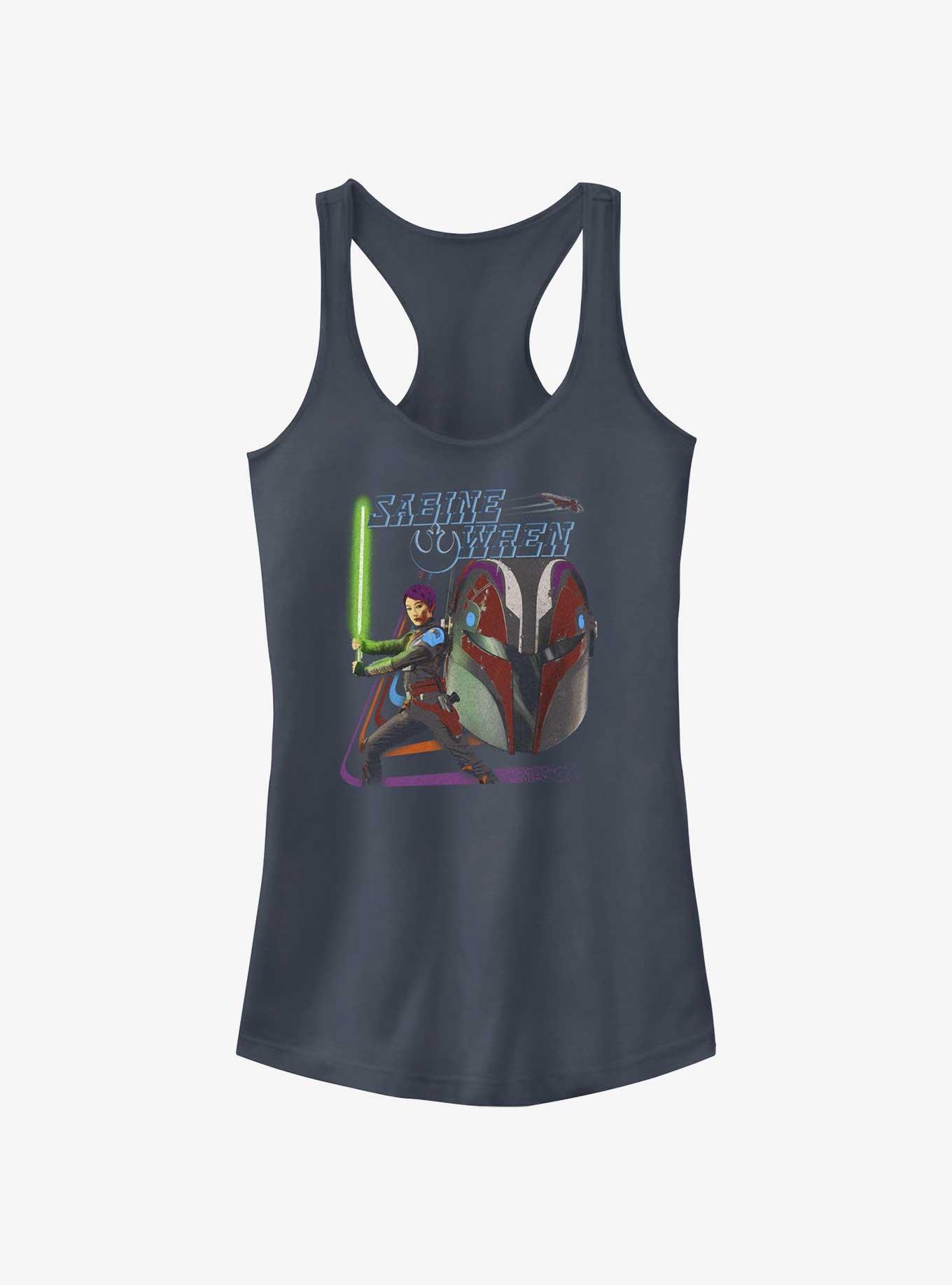 Star Wars Ahsoka Sabine Wren Girls Tank Hot Topic Web Exclusive, INDIGO, hi-res