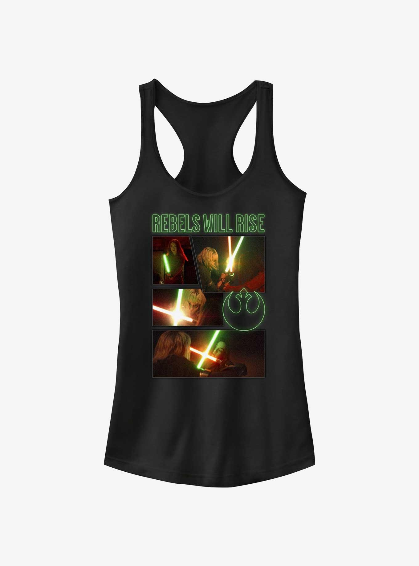 Star Wars Ahsoka Rebels WIll Rise Showdown Girls Tank, BLACK, hi-res