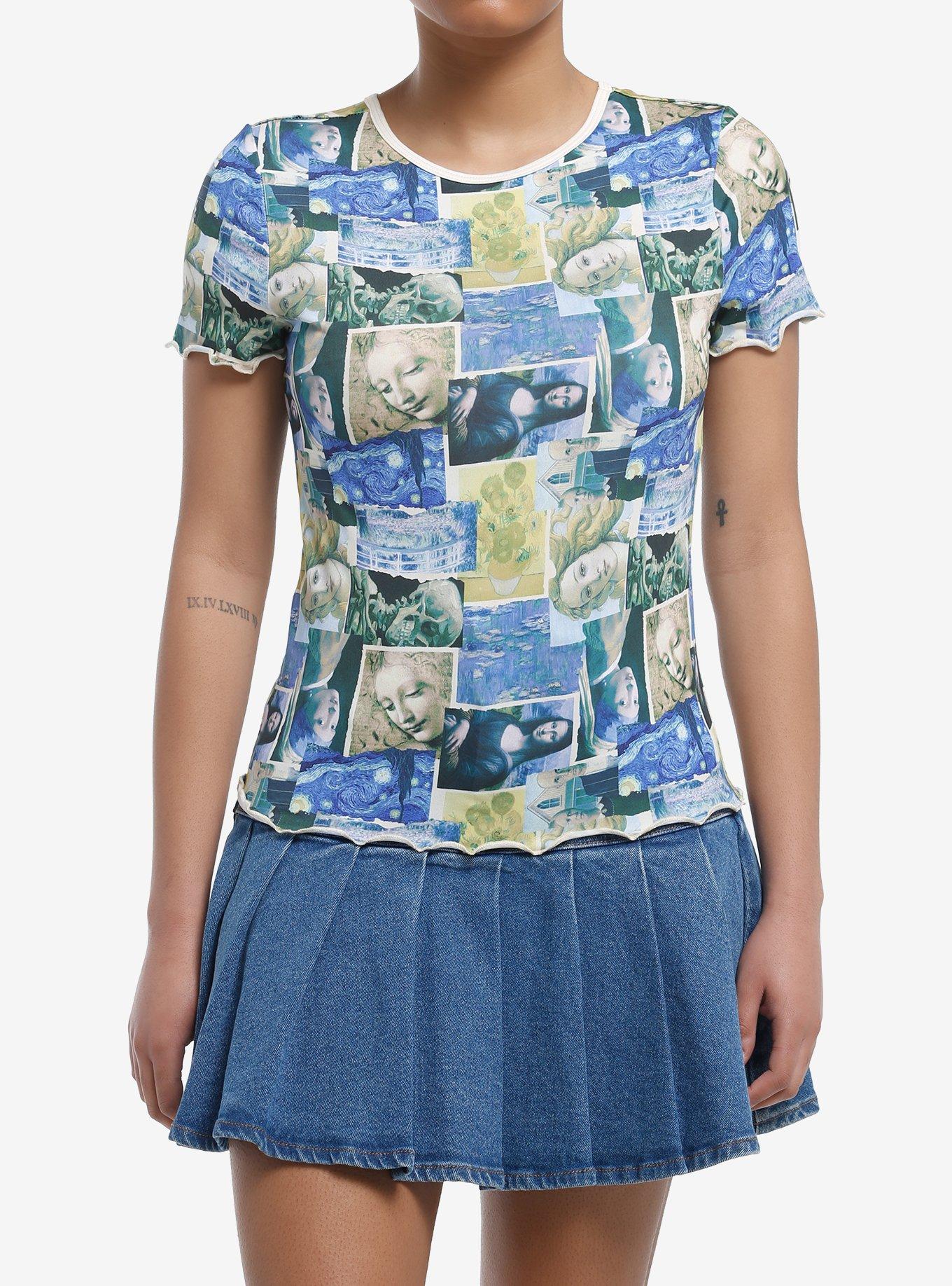 Sweet Society Renaissance Art Collage Girls Top, , hi-res