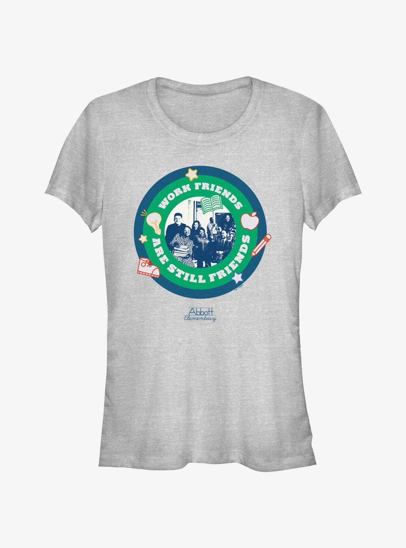 Abbott Elementary Work Friends Are Still Friends Girls T-Shirt, ATH HTR, hi-res